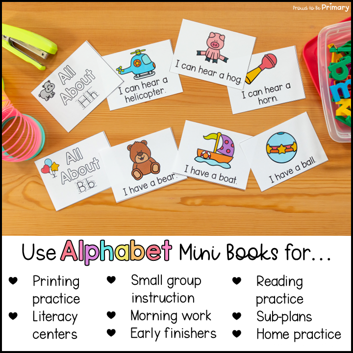 Alphabet Mini Story Books - Literacy Center - Small Group Activities