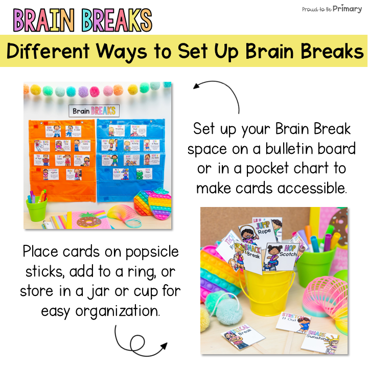 Brain Breaks & Movement Activity Cards - Group Games, Exercises, & Transitions