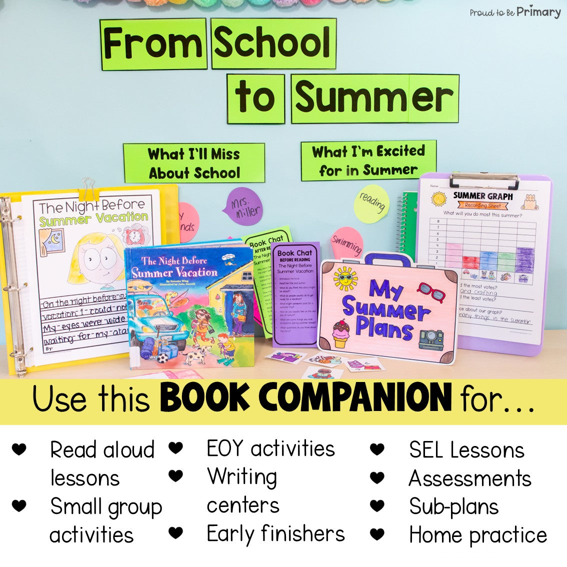 The Night Before Summer Vacation Book Activities Writing End of School Craft