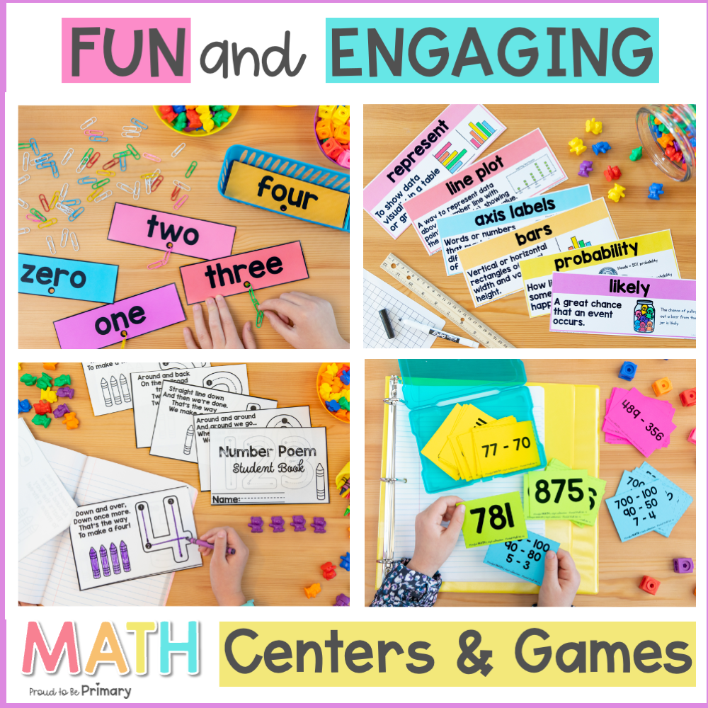 Kindergarten 1st 2nd 3rd Grade Math Curriculum Tool Kit Posters Intervention