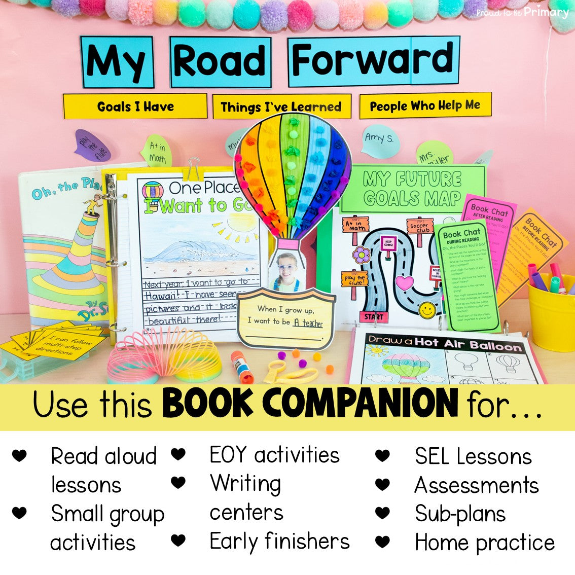 Oh The Places You'll Go Craft Writing Activities Bulletin Board Hot Air Balloon