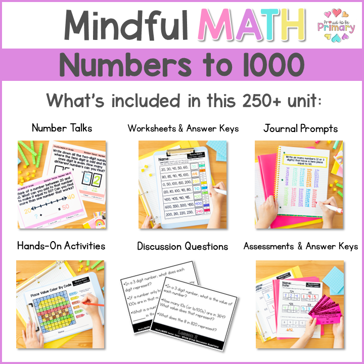 3rd Grade Math Unit - Number Sense (Numbers to 1000) & Place Value