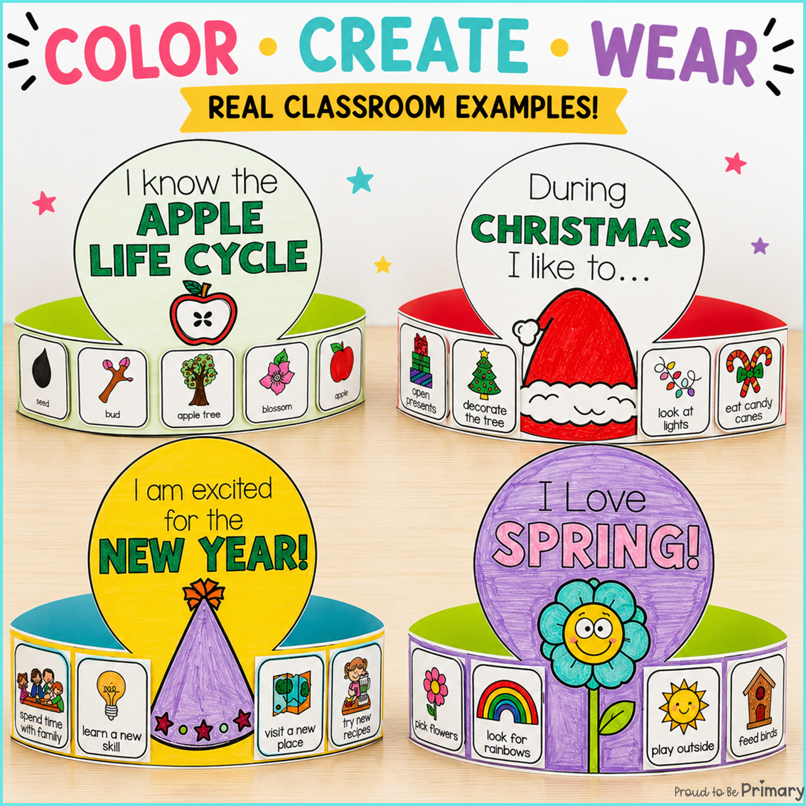 75+ Hat Headband Crafts - First Day of School Kindergarten 1st Grade Crown