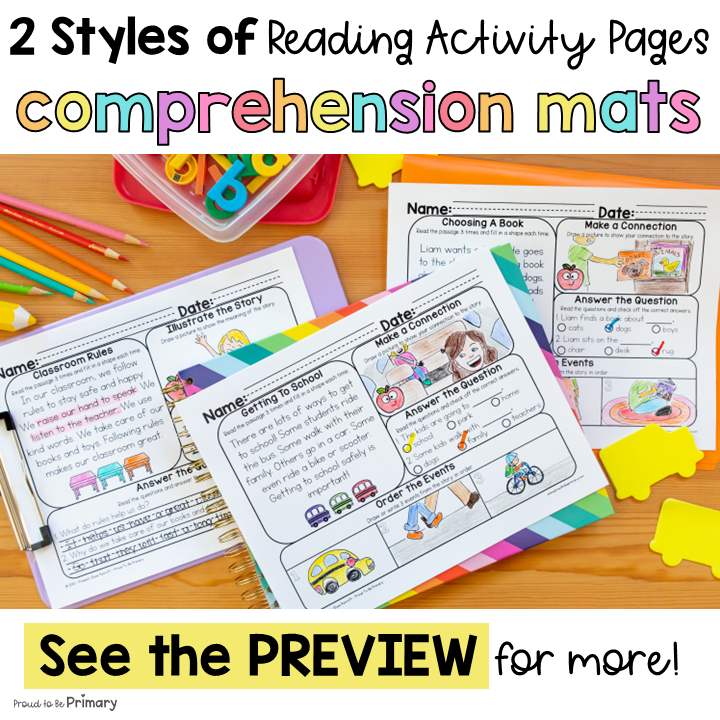 September Morning Work Reading Comprehension Passages Questions Worksheets
