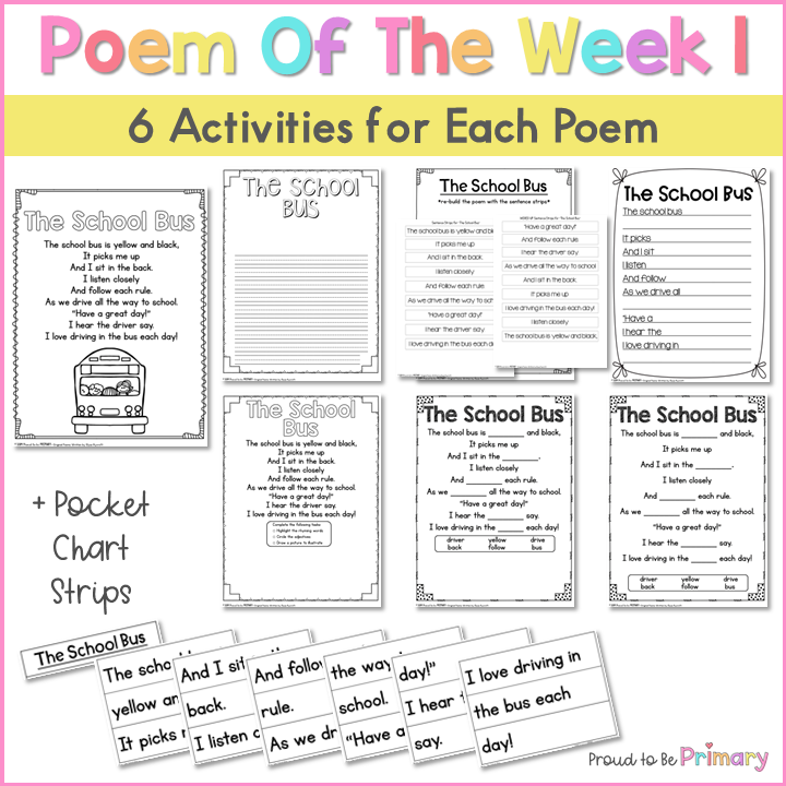 Poem of the Week 1 - 22 poems for September to January