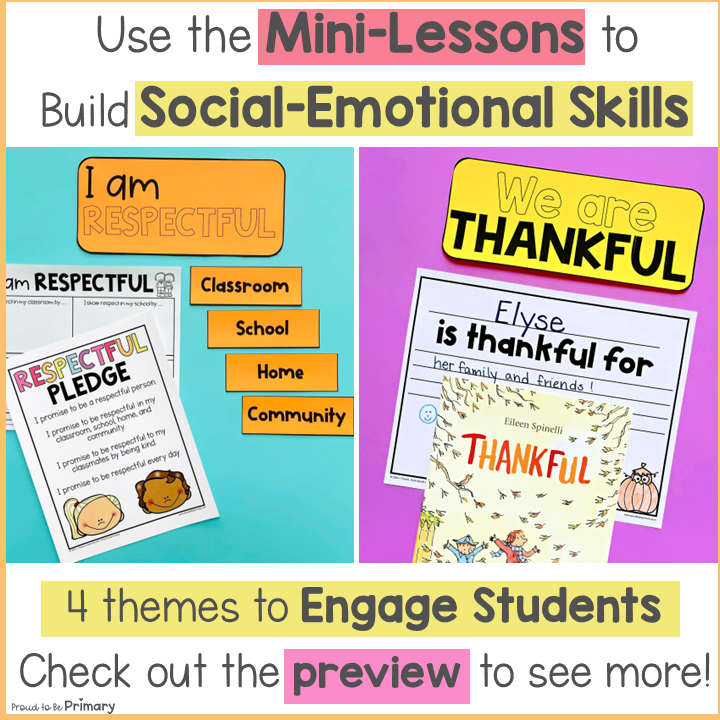 Fall Social Emotional Learning Activities