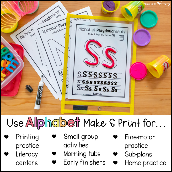 Alphabet Writing Practice & Letter Formation Practice Sheets Literacy Center