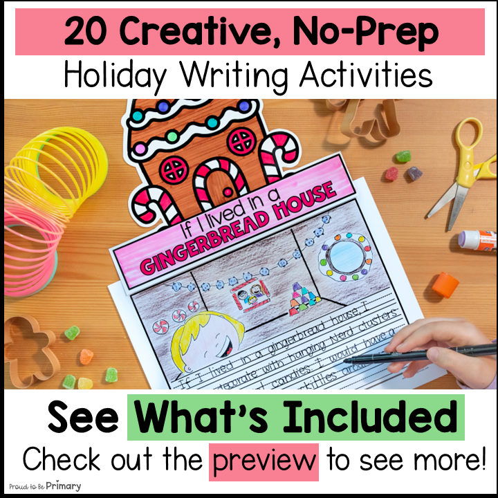 Christmas Writing Center Paper Prompts Gift Tag Letter Template If I Were an Elf