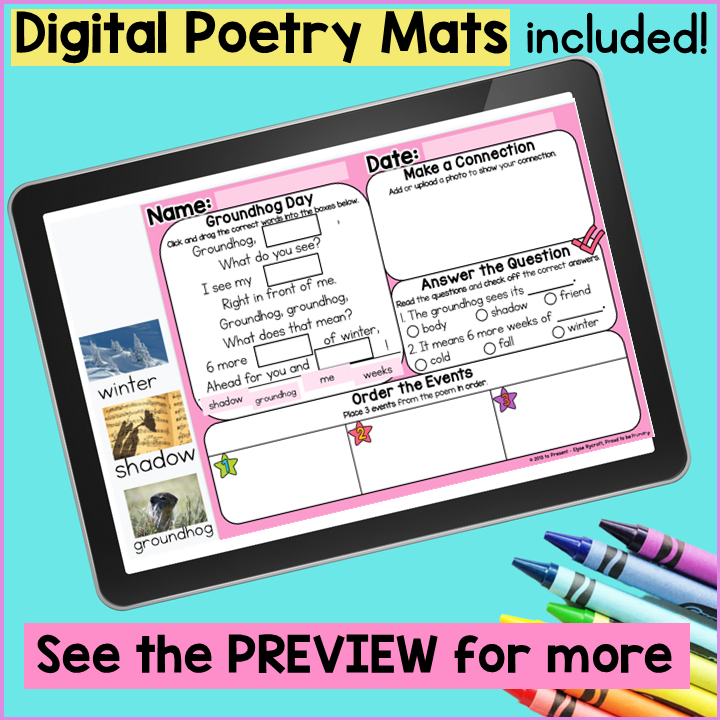 February Valentines Day Poems Poetry Activity Reading Comprehension Morning Work