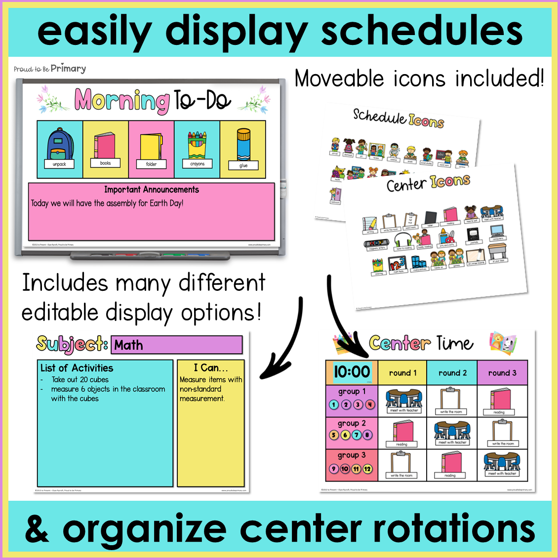 Daily Agenda Morning Slides Center Rotation Seasonal Morning Check In Bundle