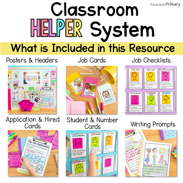 Classroom Job Chart & Management System - Editable Student Jobs