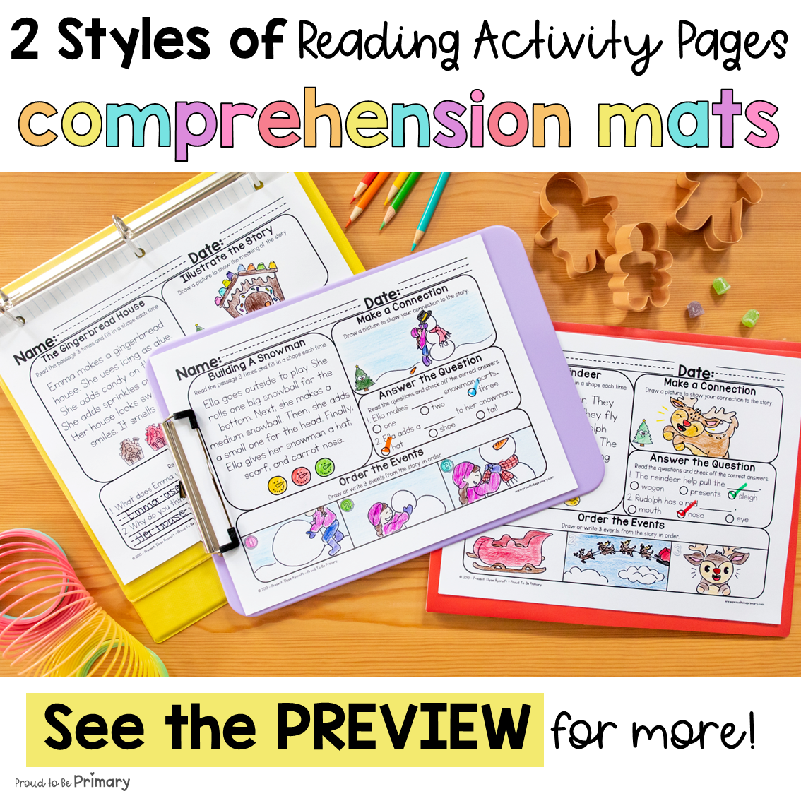 December Winter Morning Work Reading Comprehension Passages Questions Worksheets