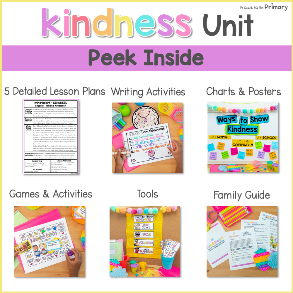 Social Emotional Learning Kindness Worksheets & Picture Book Activities