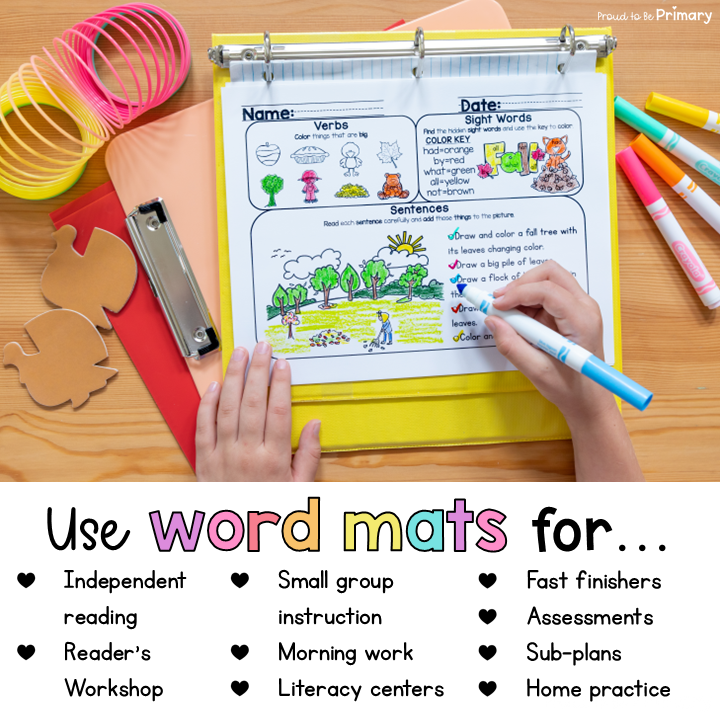 Morning Word Work Activities - No-Prep Spelling & Sight Word Practice Worksheets