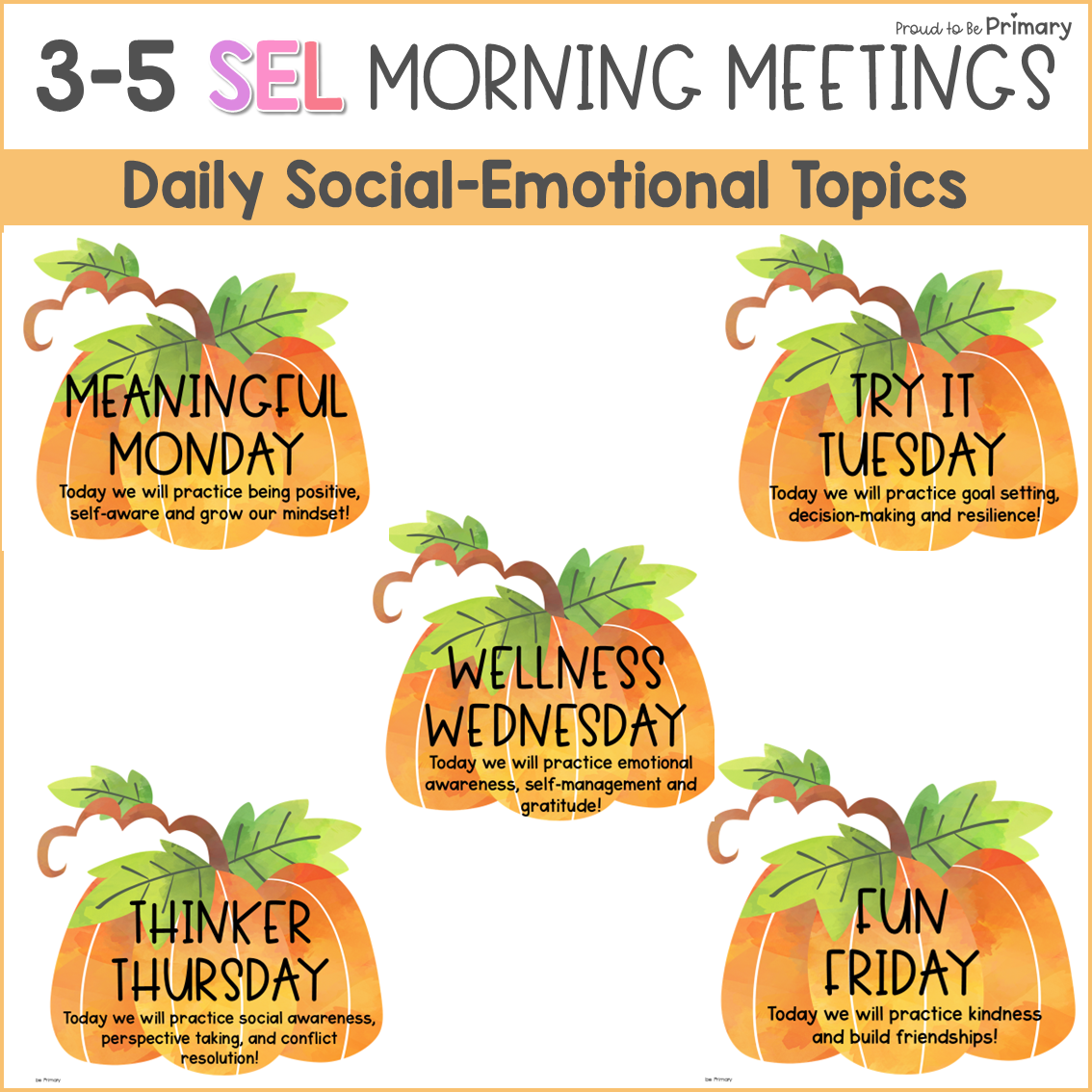 October Halloween SEL Good Morning Meeting Slides Activities Greetings 3-5
