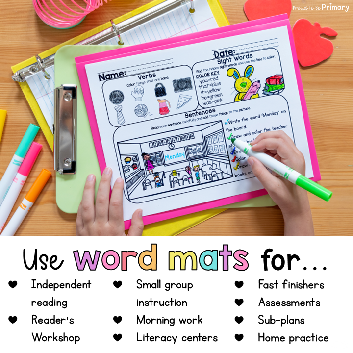 September Back to School Morning Word Work Activities Literacy Center Worksheets