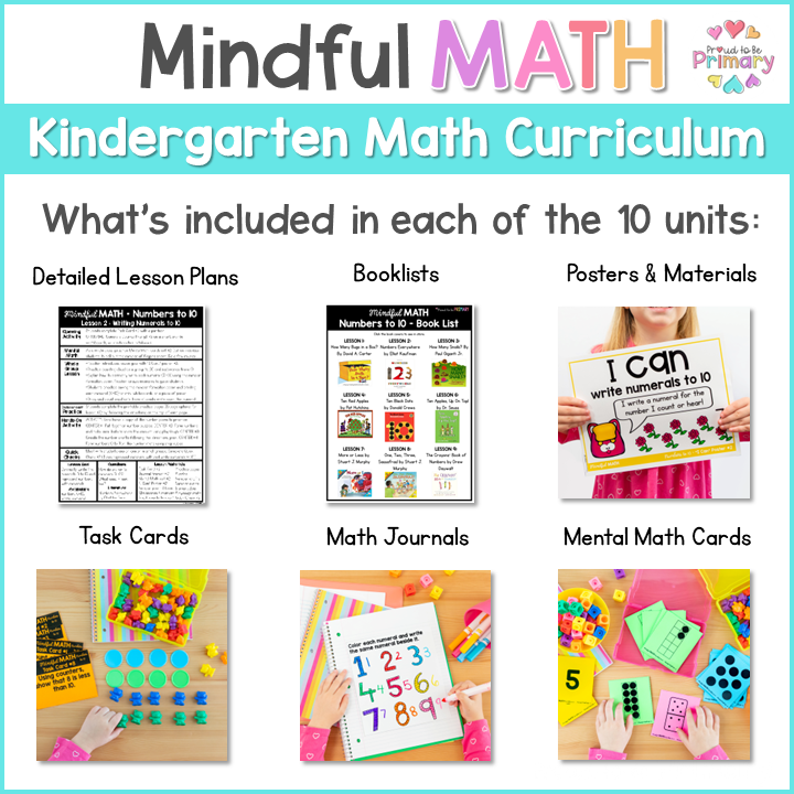 Kindergarten MATH Curriculum - 10 Unit Bundle for the Entire Year