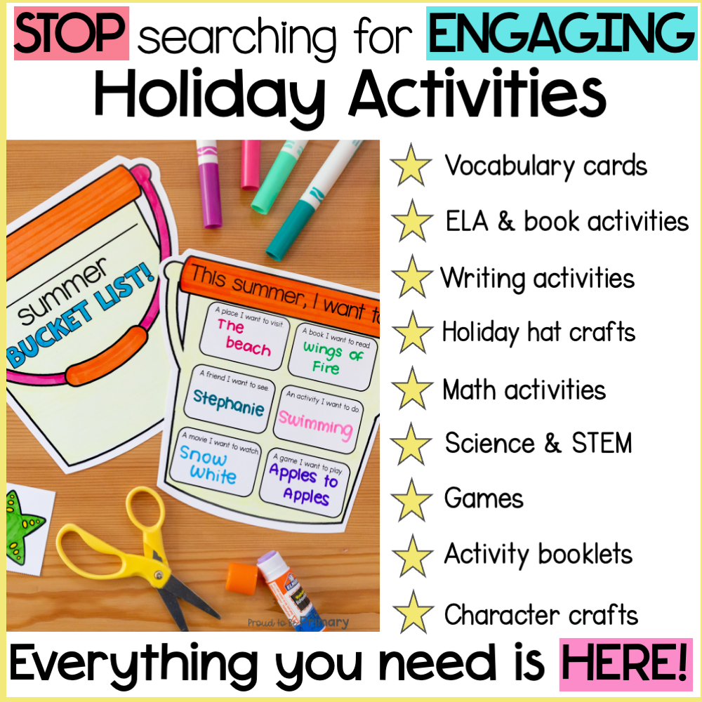 Holiday Coloring Pages Activity Packet Seasonal Morning Work Spring End of Year