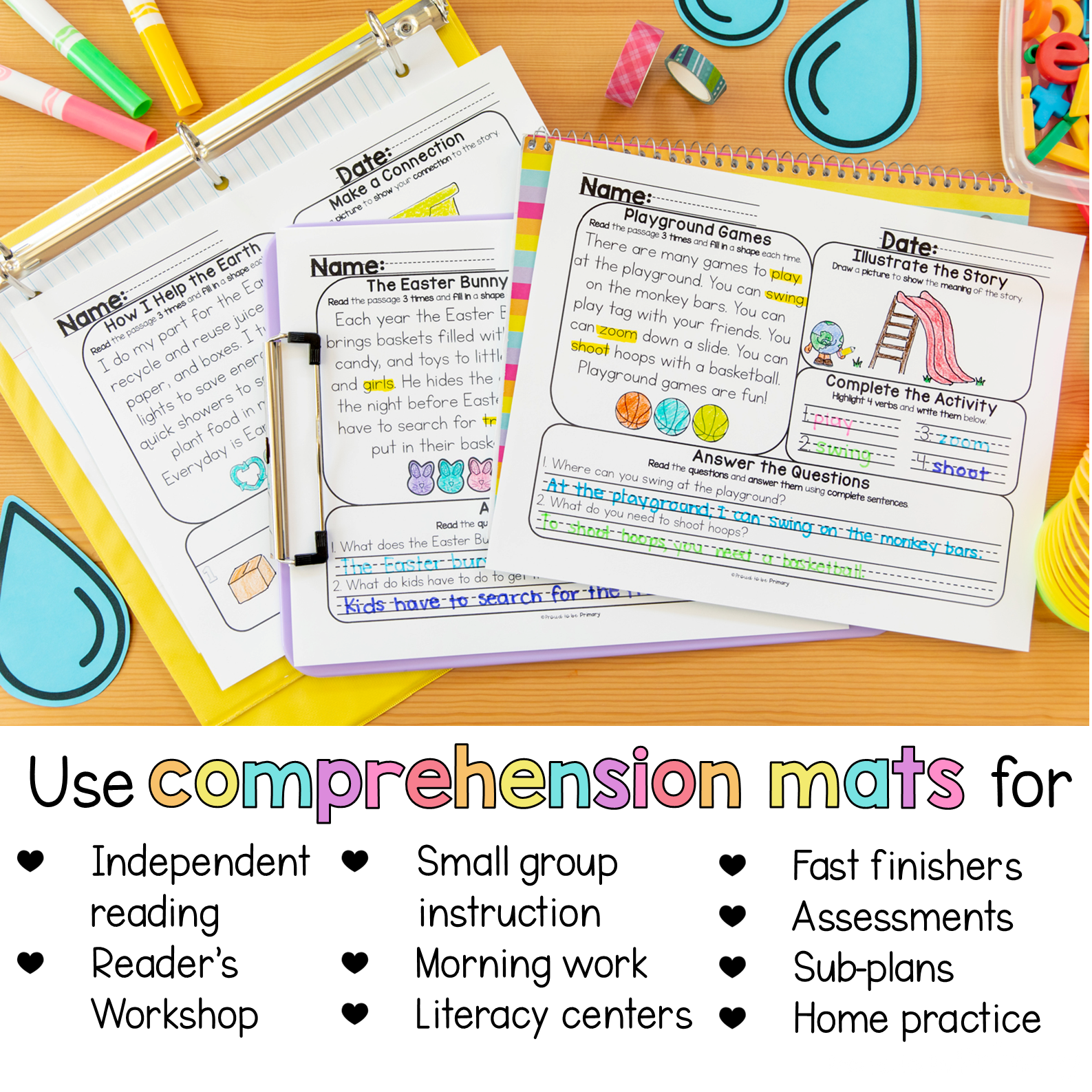 Reading Comprehension Passages and Questions Worksheets & Fluency Activities