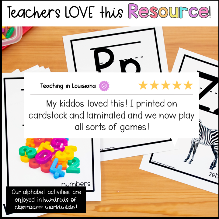 Alphabet Photograph Classroom Posters - Letter of Week - Small Group Activities