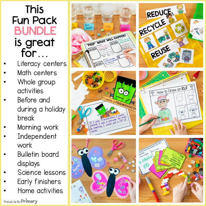 Holiday Crafts, Activities, Games, Literacy & Math Bundle - Earth & Mother's Day