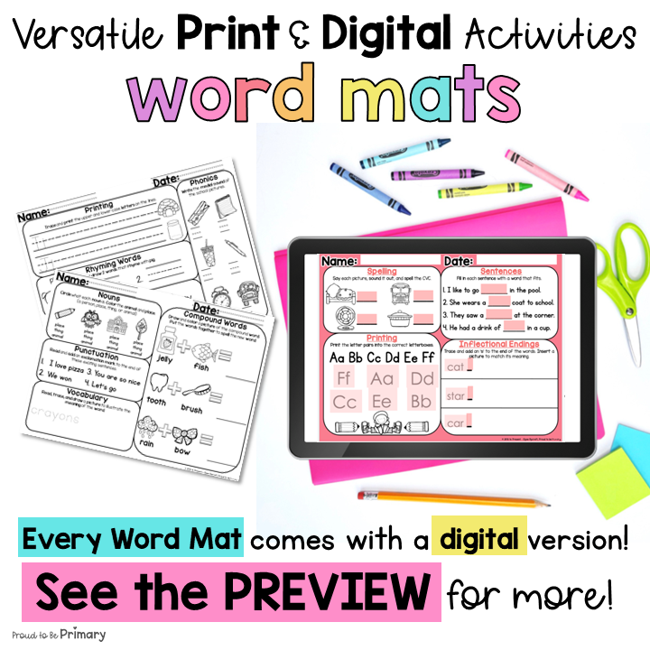 Morning Word Work Activities - No-Prep Spelling & Sight Word Practice Worksheets