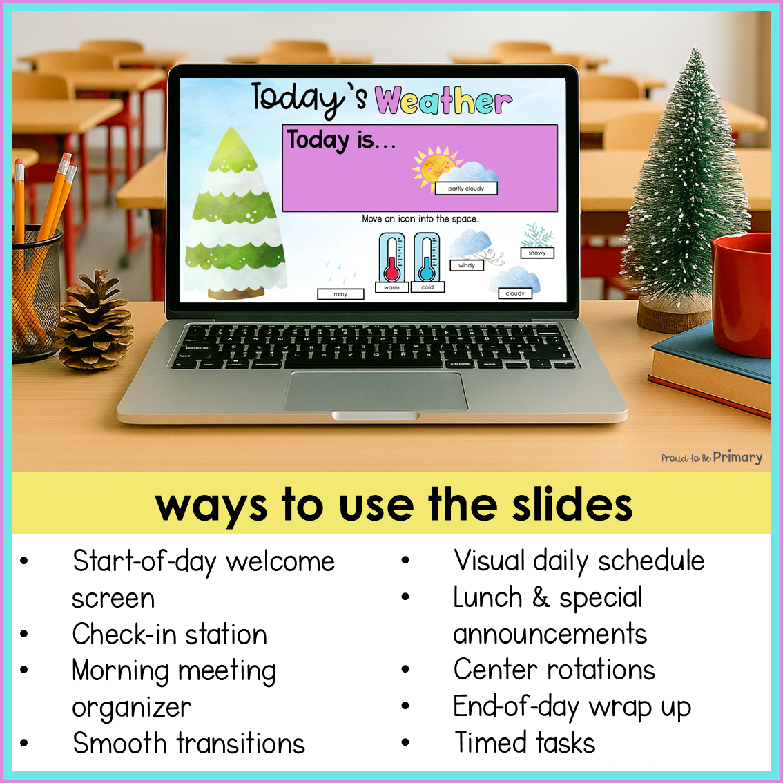 Winter Slides Google Station Rotation December January February Editable Agenda