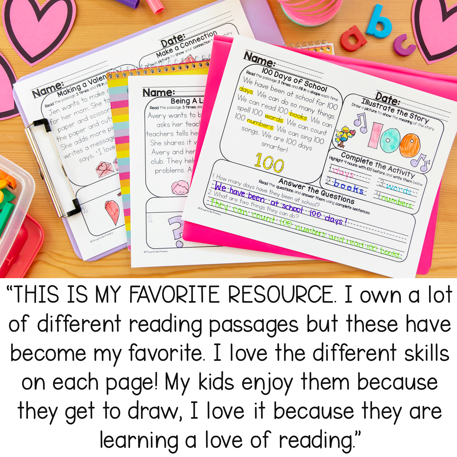 1st Grade Reading Passages with Comprehension Questions Fluency Worksheets