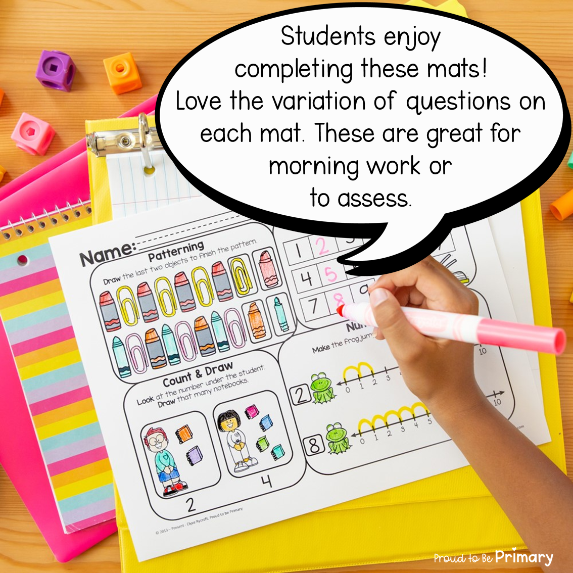 Kindergarten Math Worksheet Spiral Review Packet Activities - Math Word Problems
