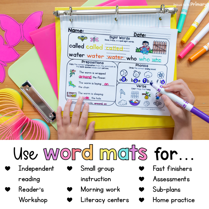 May Spring Morning Word Work Worksheets & Literacy Center Activities