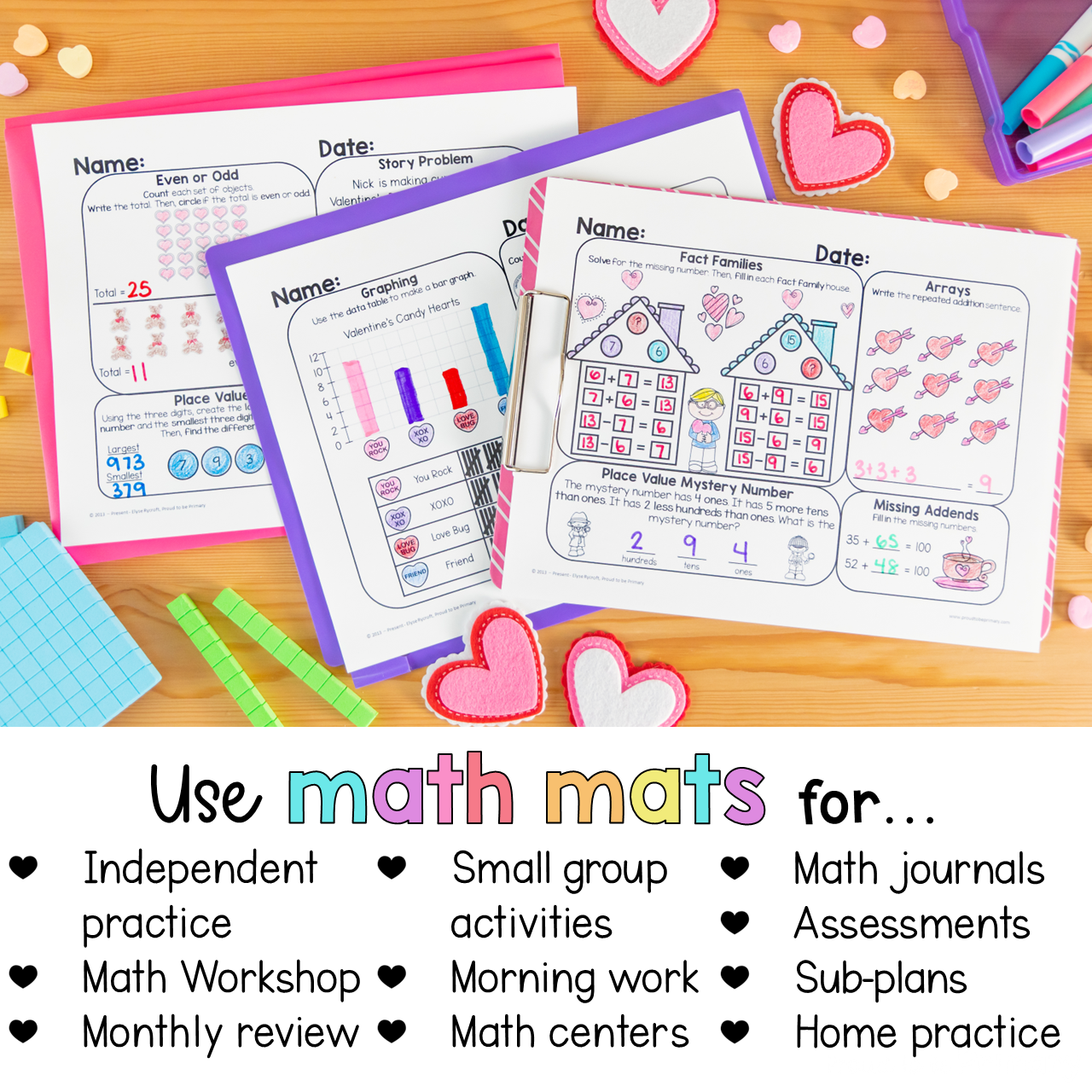 2nd Grade 2 Math Worksheets Spiral Review Packets Fall Math Homework Activities