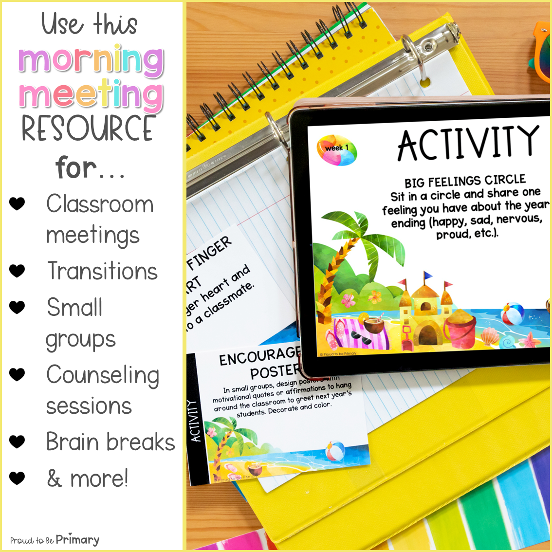 June End of the Year SEL Morning Meeting Google Slides Activities Greetings 3-5