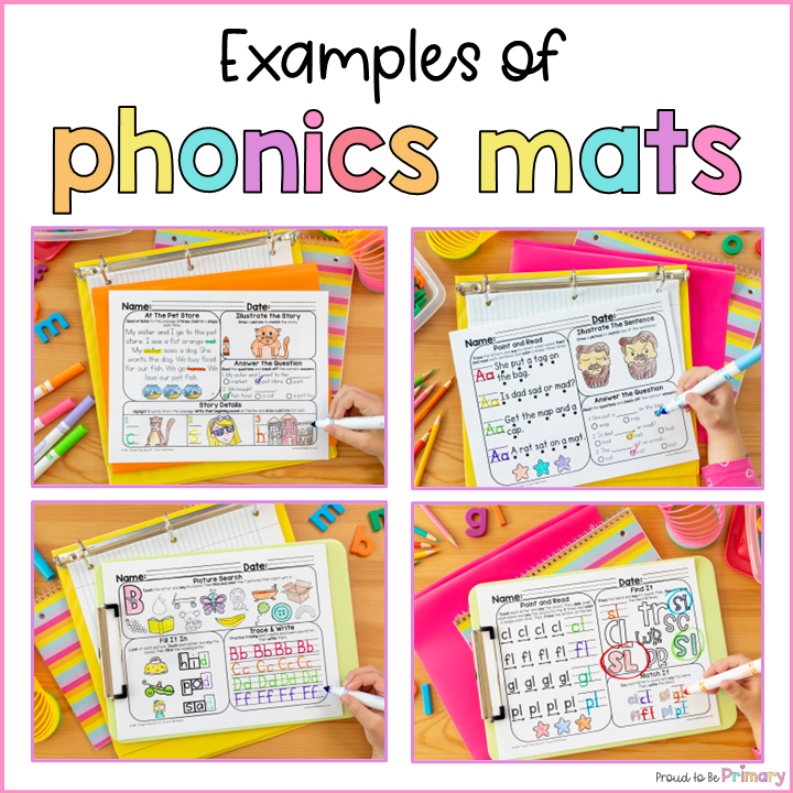 Phonics Worksheets Bundle - Reading Comprehension Activities & Fluency Passages