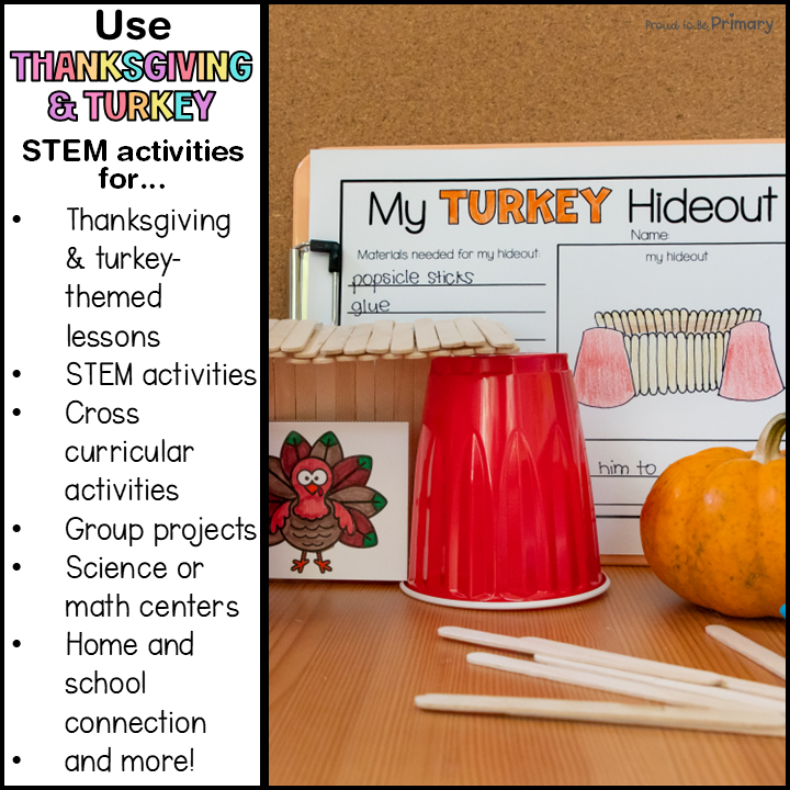 How to Catch a Turkey Trap Thanksgiving Hideout STEM Challenge Science Activity