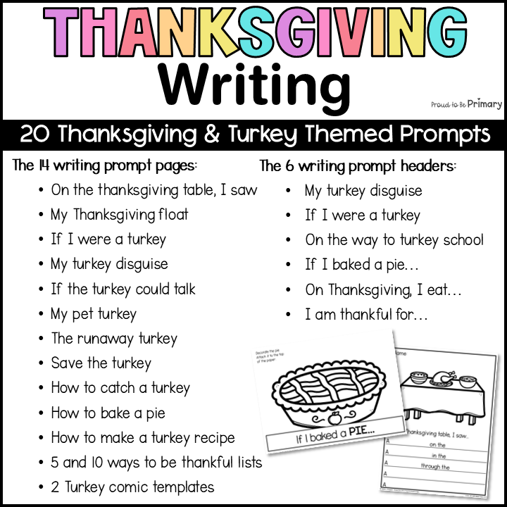 How to Catch Cook a Turkey Writing Paper Thanksgiving Placemat I am Thankful for