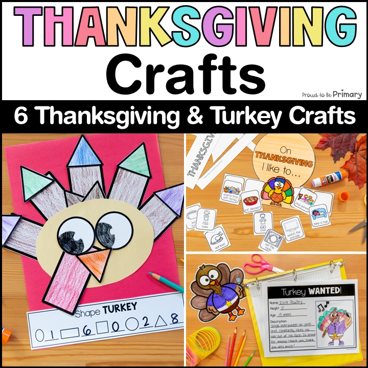 I am Thankful Thanksgiving Turkey Hat Shape Craft Disguise a Turkey Template