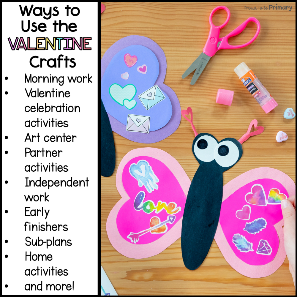 Valentine's Day Crafts - Heart Art, Butterfly Love Bug, Valentine's Day Crown