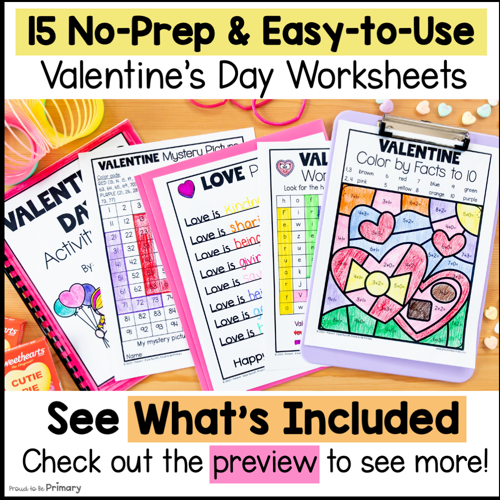 Valentine's Day Activities Worksheets Word Search Coloring Pages Exercises