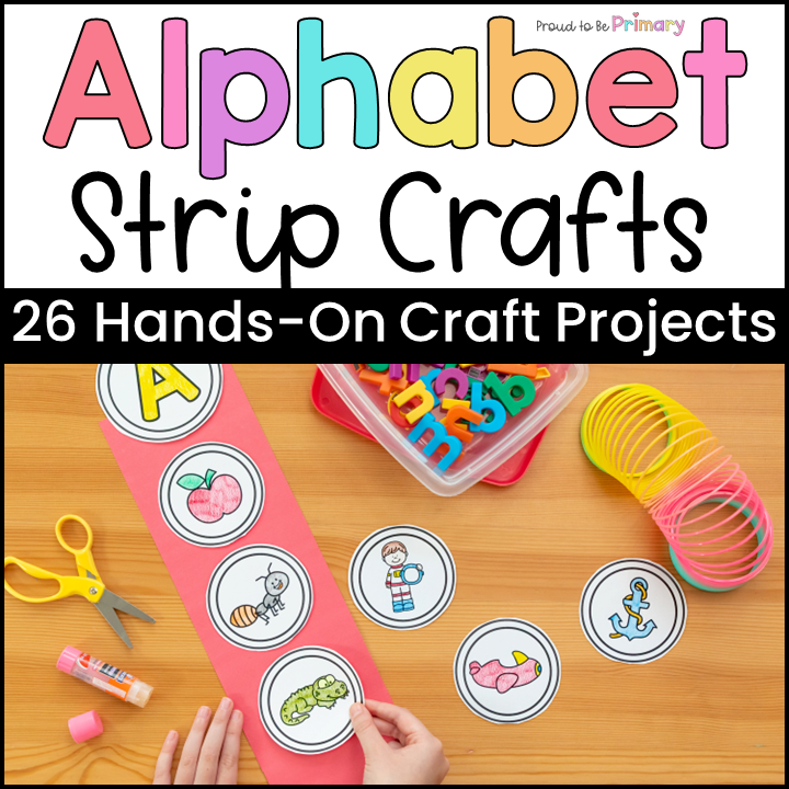 Alphabet Letter Sounds Strip Crafts - Literacy Center - Small Group Activities