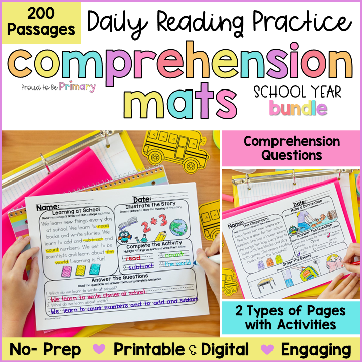 Reading Comprehension Passages and Questions Worksheets & Fluency Activities