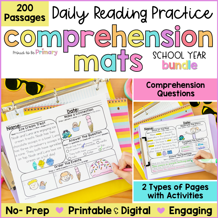 Reading Comprehension Passages and Questions Worksheets & Fluency Activities