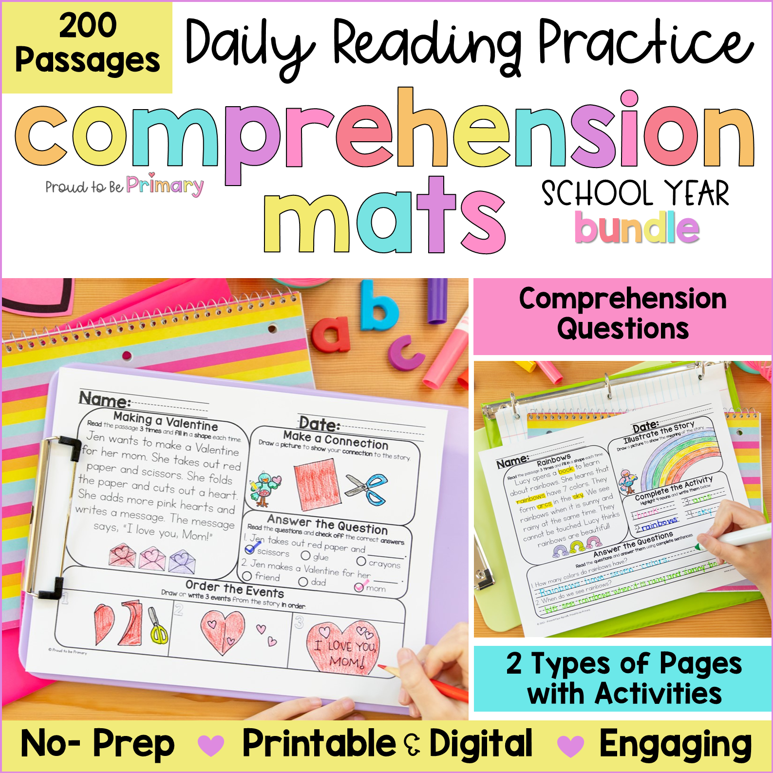 Reading Comprehension Passages and Questions Worksheets & Fluency Activities