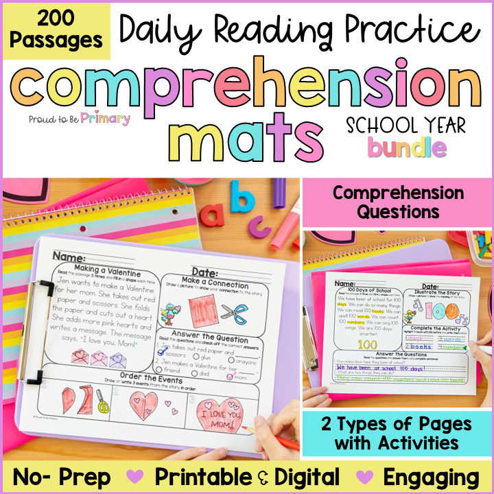 Reading Comprehension Passages and Questions Worksheets & Fluency Activities