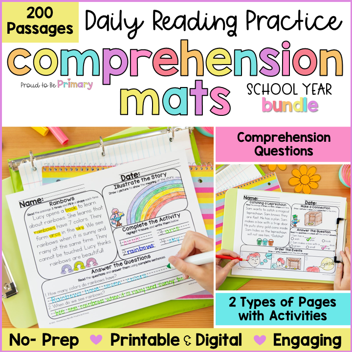 Reading Comprehension Passages and Questions Worksheets & Fluency Activities