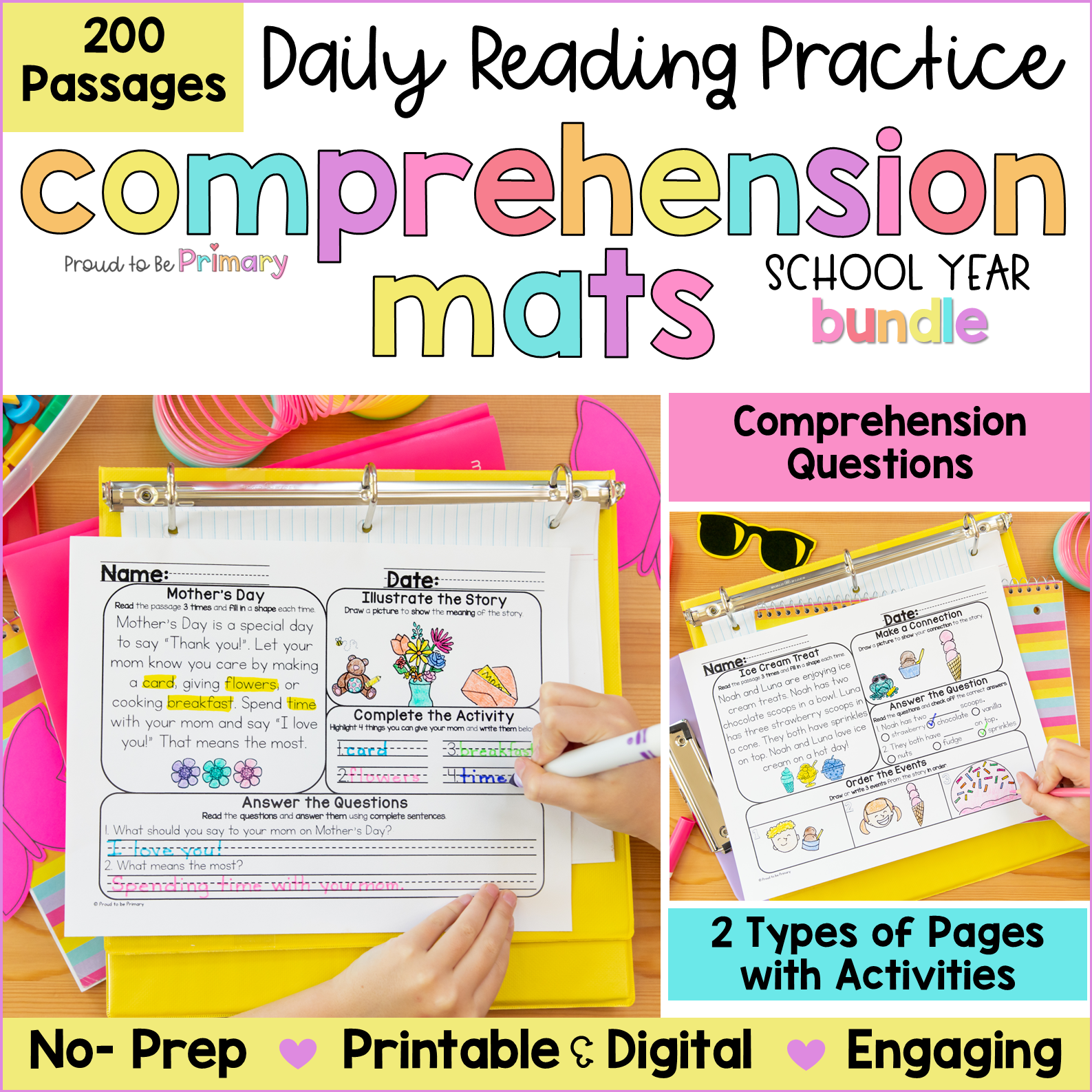 Reading Comprehension Passages and Questions Worksheets & Fluency Activities