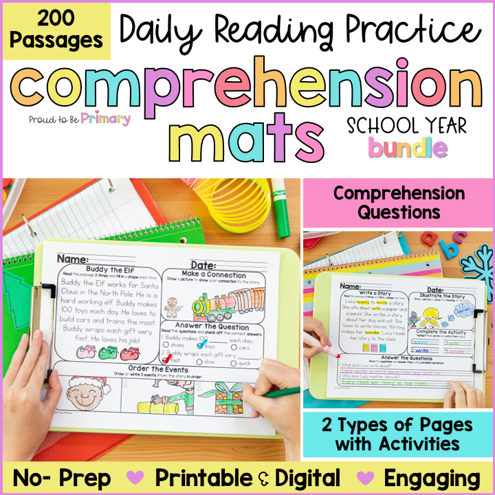 Reading Comprehension Passages and Questions Worksheets & Fluency Activities