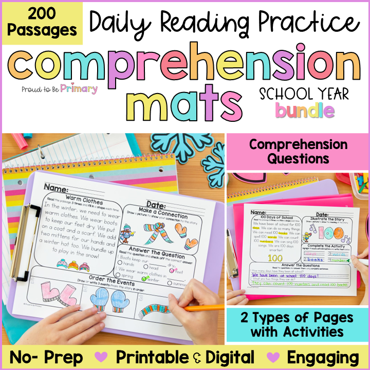 Reading Comprehension Passages and Questions Worksheets & Fluency Activities