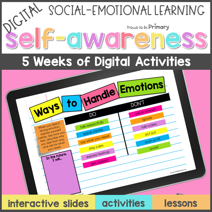 Self-Awareness DIGITAL Lessons and Activities for Grades 3-5