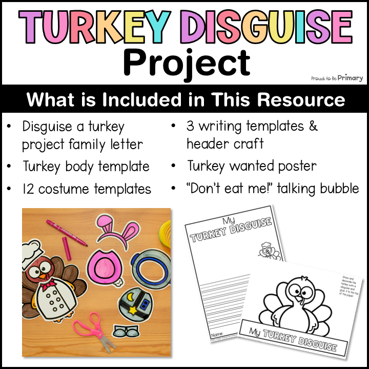 How to Catch a Turkey in Disguise Templates Thanksgiving Activities Writing