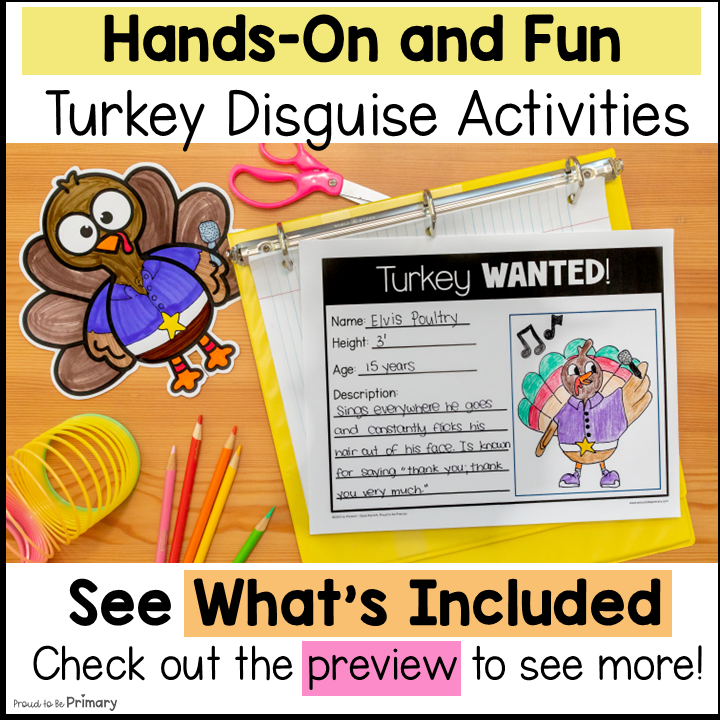 How to Catch a Turkey in Disguise Templates Thanksgiving Activities Writing